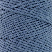 3mm Cotton macramé cord spool - Cobalt blue x100m