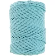 3mm Cotton macramé cord spool - Turquoise x100m