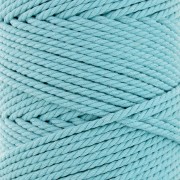 3mm Cotton macramé cord spool - Turquoise x100m
