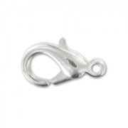 Silver colored lobster claw clasp 12mm x10|raw }}