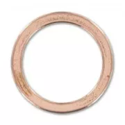 Ring 18mm Rose Fine Gold plated x1
