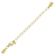 10mm 304 stainless steel lobster clasp + 4mm cord chain - Gold x1