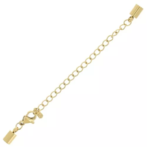10mm 304 stainless steel lobster clasp + 4mm cord chain - Gold x1