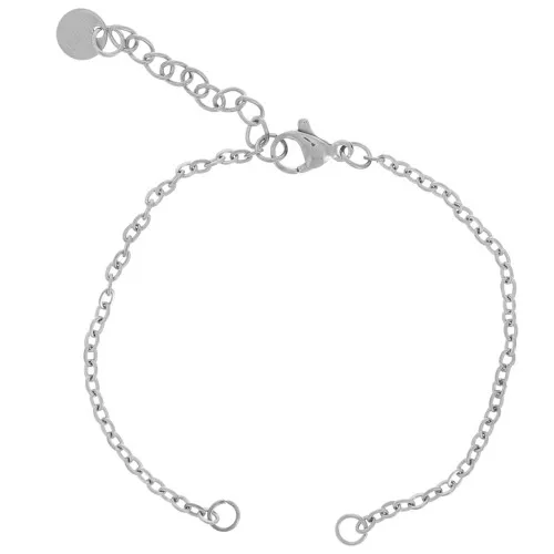 Stainless steel 304 Cable mesh bracelet filed 2mm for spacer x15cm