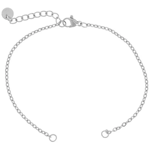 2mm Stainless steel 304 Cable mesh bracelet filed for spacer x18cm