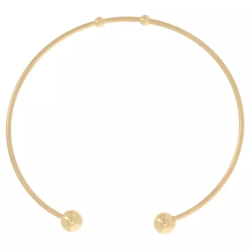 Large 64mm Bangle Bracelet with Balls - 304 Gold Stainless Steel x1