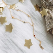 32mm 304 stainless steel chain pendant - Gold x1