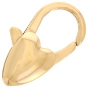 20mm heart-shaped lobster clasp - 304 stainless steel - Gold x1|raw }}