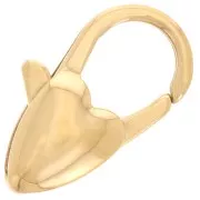 20mm heart-shaped lobster clasp - 304 stainless steel - Gold x1