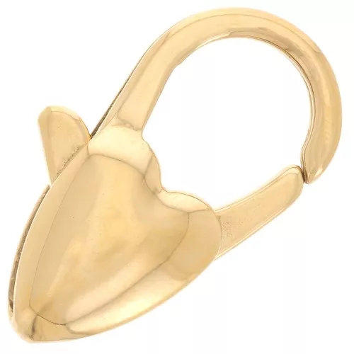 20mm heart-shaped lobster clasp - 304 stainless steel - Gold x1