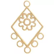 32x20mm 304 stainless steel chandelier pendant with 5 closed rings - Gold x1