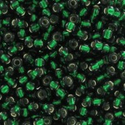 Miyuki Seed beads 11/0 27 - Silver Lined Dark Emerald x8g|raw }}