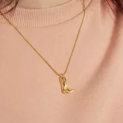 22x14mm Santiag cowboy boot pendant - Fine Gold Plated x1