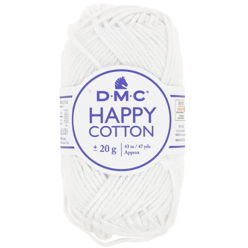 Happy Cotton DMC - amigurumi special - White (n°762) x43m