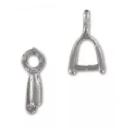 Loop bails 9 mm Old Silver Tone x4