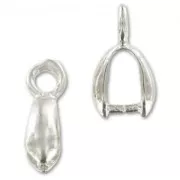 Bail 11mm Silver tone x4