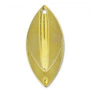 Curved sequins 27mm gold tone x4