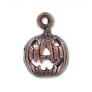 Decorated Pumpkin charm 16,5mm Old Copper tone x1