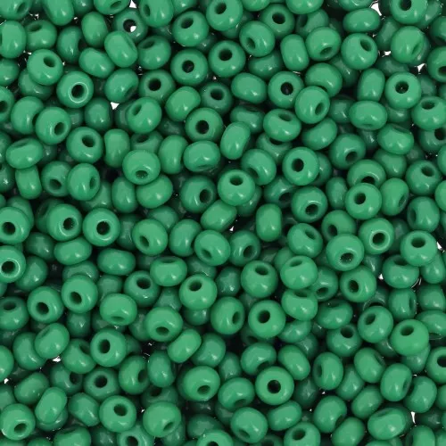 Preciosa Seed beads 9/0 2.5 mm - Green Opaque x20g
