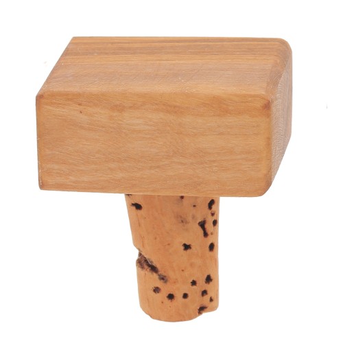 51x45mm Decorative square wooden stopper - Leo stopper by Puca® to customise x1