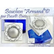 51x45mm Decorative square wooden stopper - Leo stopper by Puca® to customise x1