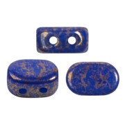 4x6mm Lipsi® Glass beads by Puca® - Opaque Sapphire Bronze x10g|raw }}