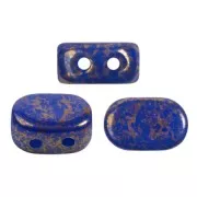 4x6mm Lipsi® Glass beads by Puca® - Opaque Sapphire Bronze x10g