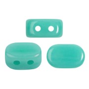 4x6mm Lipsi® Glass beads by Puca® - Opaque Green Turquoise x10g|raw }}
