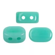 4x6mm Lipsi® Glass beads by Puca® - Opaque Green Turquoise x10g