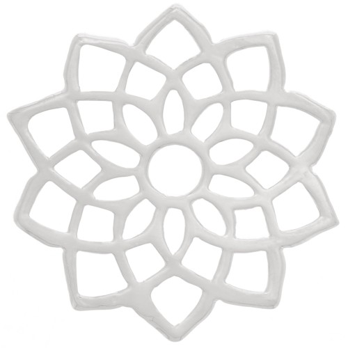 15mm Spacer Chakra n°7 - Coronal - Fine silver veneer x1