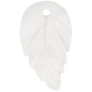 21x12mm shell leaf pendant - Natural x1|raw }}