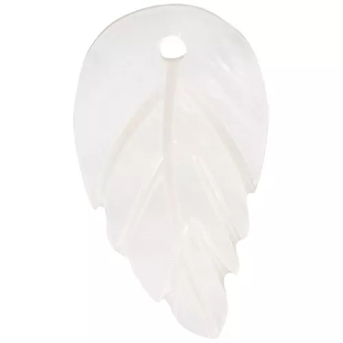 21x12mm shell leaf pendant - Natural x1