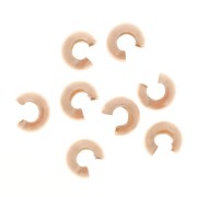 3mm crimp beads covers - Rose Gold Filled x10