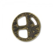 Spacer clasp 18 mm for 5mm leather lace Bronze tone x1