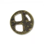 Spacer clasp 18 mm for 5mm leather lace Bronze tone x1