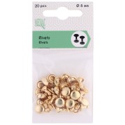 Rivets 8 mm gold tone x20|raw }}