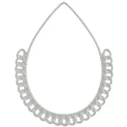 38x30.5mm 304L stainless steel Drop pendants with chain x2