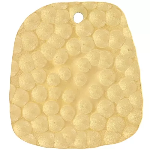 21x19mm Stainless steel 316L Hammered trapezoid pendants - Gold x2