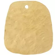 21x19mm Stainless steel 316L Hammered trapezoid pendants - Gold x2