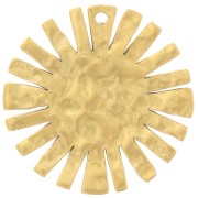 15mm 316L Stainless Steel Hammered Sun Charm - Gold x1|raw }}