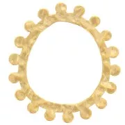 21x19mm Stainless steel 316L irregular pendant with small balls - Gold x1