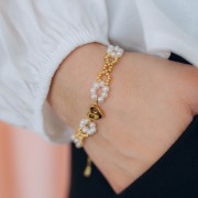 14x11mm 316L stainless steel heart spacer - Gold x1