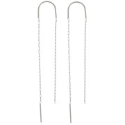 304 stainless steel Cable chain link earrings 50 + 60mm x2|raw }}