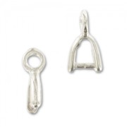 Loop bails 9 mm Silver tone x4|raw }}