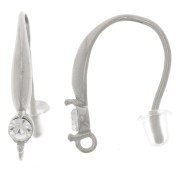 18mm 304L stainless steel design earwires with zirconium oxide x2