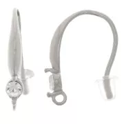 18mm 304L stainless steel design earwires with zirconium oxide x2