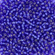 Preciosa Seed beads 11/0 2 mm - Sapphire Silver Lined x20g