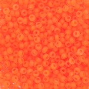 Preciosa Seed Beads 11/0 2 mm - - Neon Orange Frosted x20g