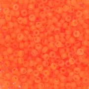Preciosa Seed Beads 11/0 2 mm - - Neon Orange Frosted x20g