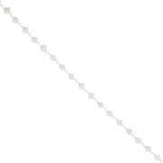 Fancy 4mm chain with freshwater pearls - 925 Sterling Silver x20cm
